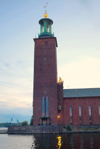 Tower and cenotaph at dusk